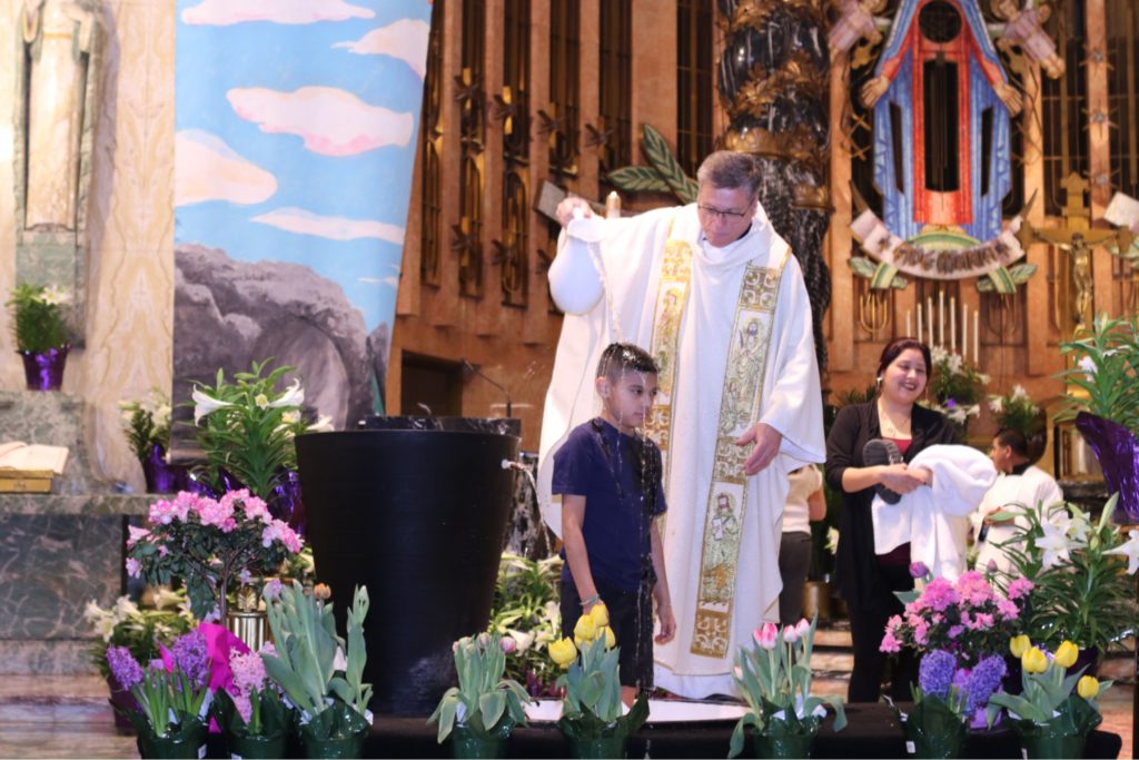 Easter Vigil 2018 Baptism child